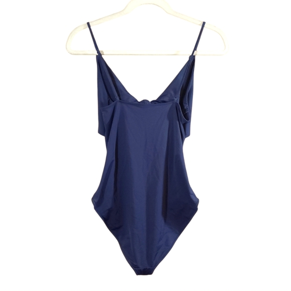 Wilfred Aritzia Noé Bodysuit Knotted Cut-out 1-piece Swimsuit in Navy Women's L - Picture 6 of 8